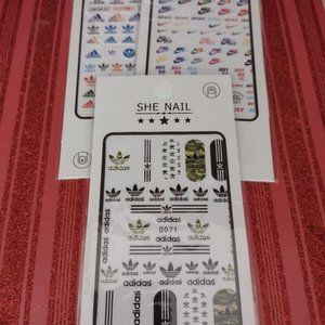 NEW! Set 3 Sports Nail Decals/Stickers + Gift!